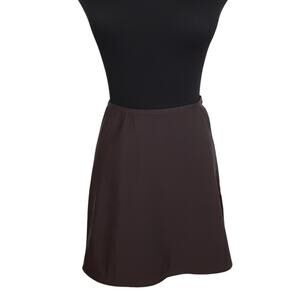 MiracleSuit High Waisted Swim Skirt Mini Chocolate Brown Womens S Beach Cover Up